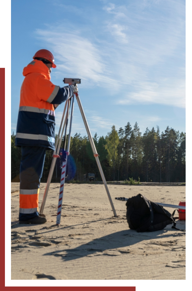 man performing archaeological surveys