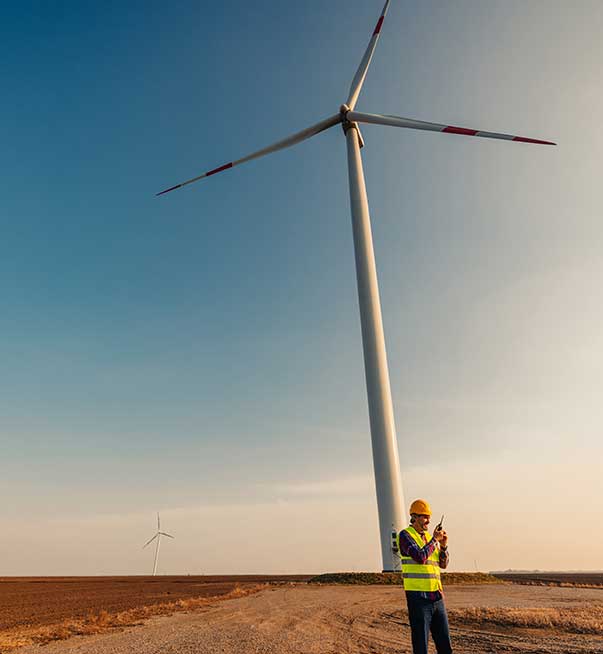 Man performing environmental auditing