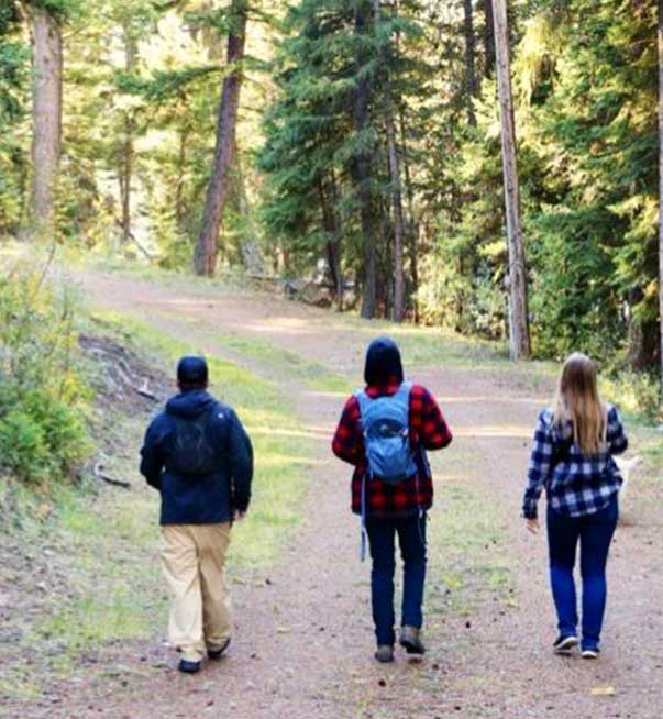 people performing Environmental Surveying response on a trail