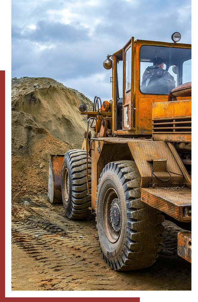 mining vehicle moving dirt